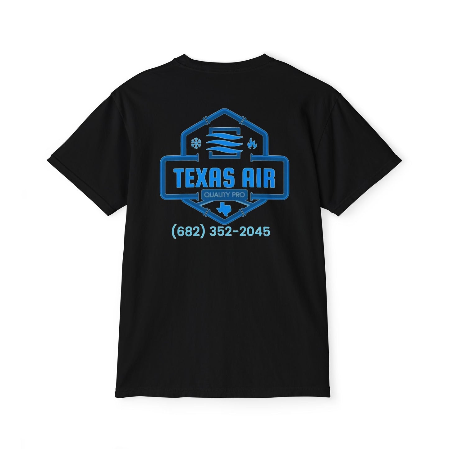 Texas Air Unisex Garment-Dyed Pocket T-Shirt, Casual Tee, Summer Wear, Outdoor Activity, Gift for Air Conditioning Technicians