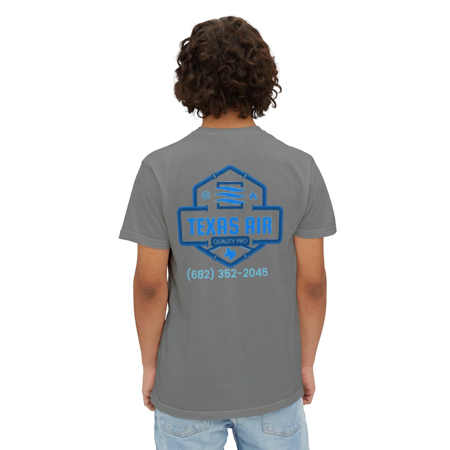 Texas Air Unisex Garment-Dyed Pocket T-Shirt, Casual Tee, Summer Wear, Outdoor Activity, Gift for Air Conditioning Technicians