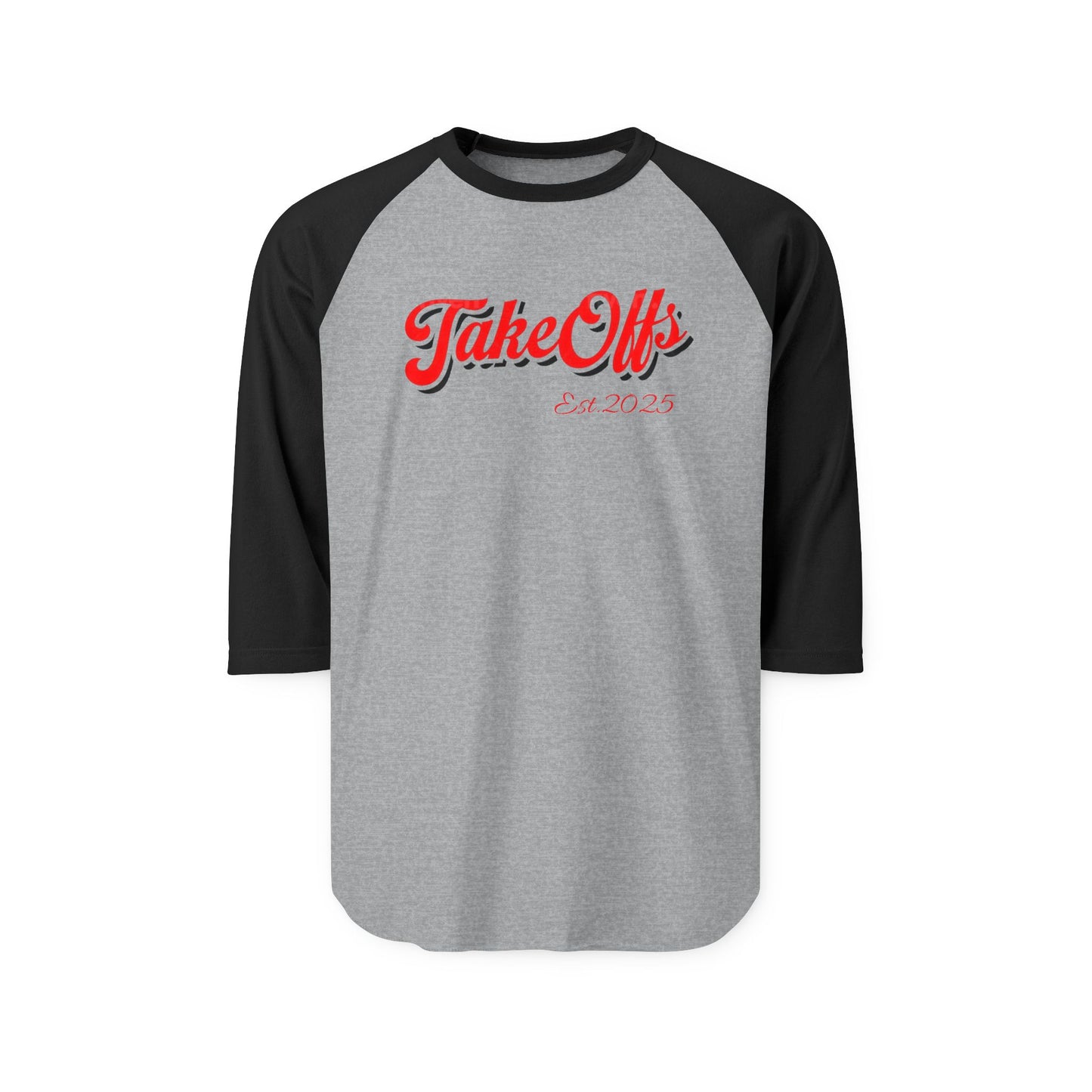 Raglan Shirt with 'Take Offs' Design | Casual Tee, Unisex Top, Perfect for Sports, Spring Events, Travel, Gift Idea