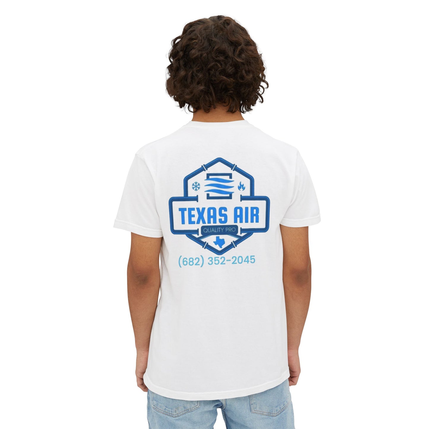 Texas Air Unisex Garment-Dyed Pocket T-Shirt, Casual Tee, Summer Wear, Outdoor Activity, Gift for Air Conditioning Technicians