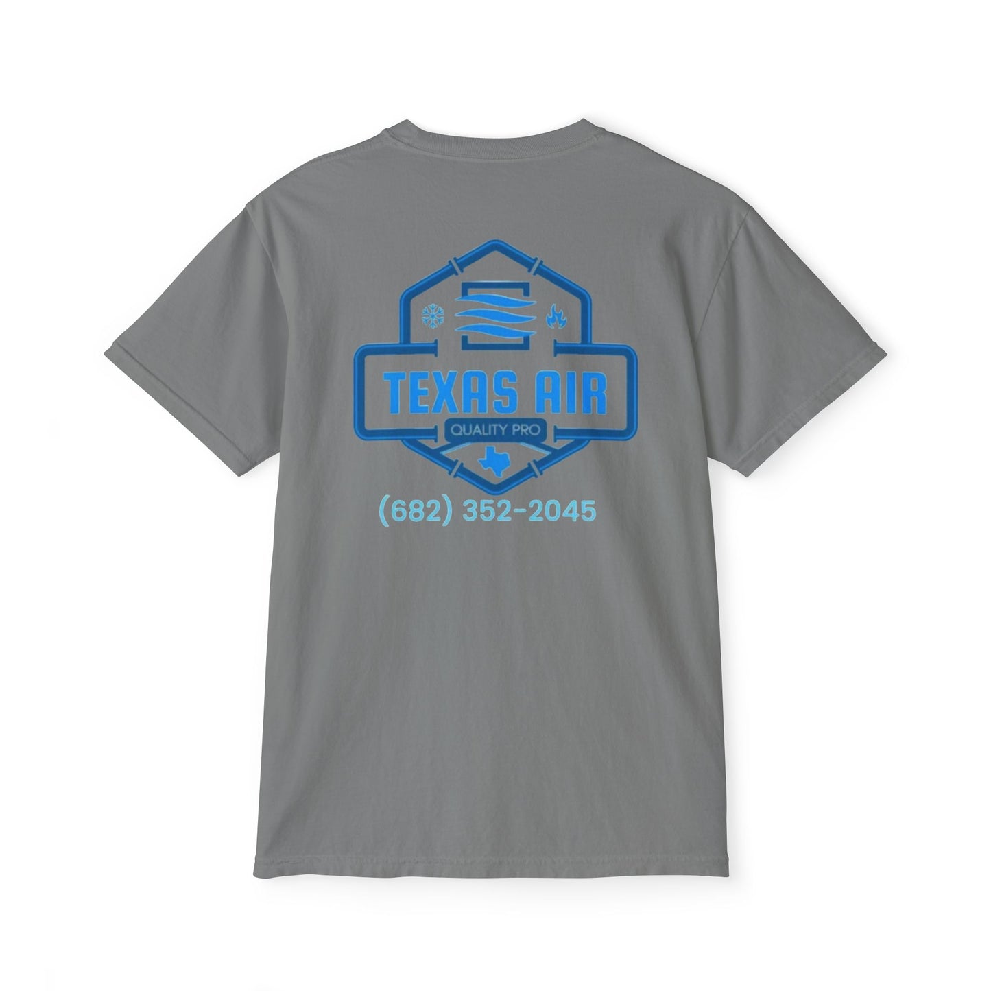 Texas Air Unisex Garment-Dyed Pocket T-Shirt, Casual Tee, Summer Wear, Outdoor Activity, Gift for Air Conditioning Technicians