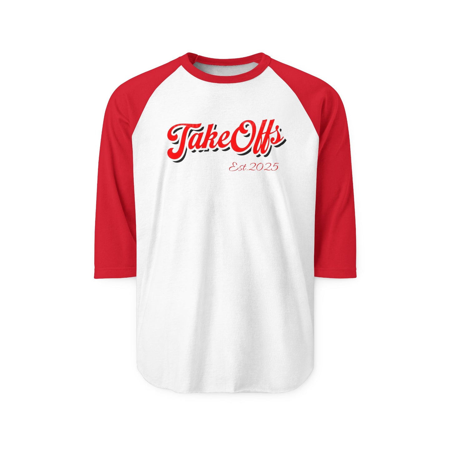 Raglan Shirt with 'Take Offs' Design | Casual Tee, Unisex Top, Perfect for Sports, Spring Events, Travel, Gift Idea
