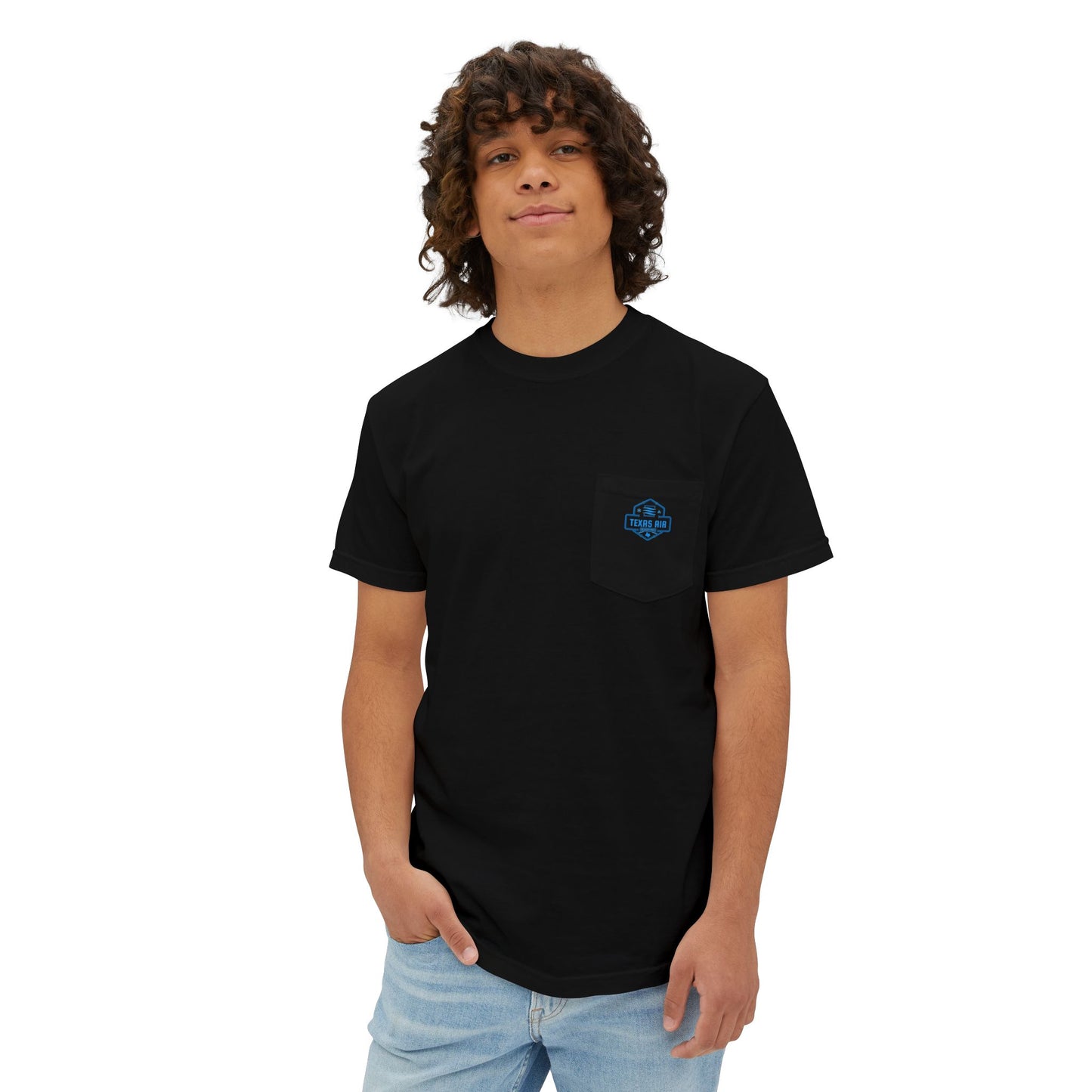 Texas Air Unisex Garment-Dyed Pocket T-Shirt, Casual Tee, Summer Wear, Outdoor Activity, Gift for Air Conditioning Technicians