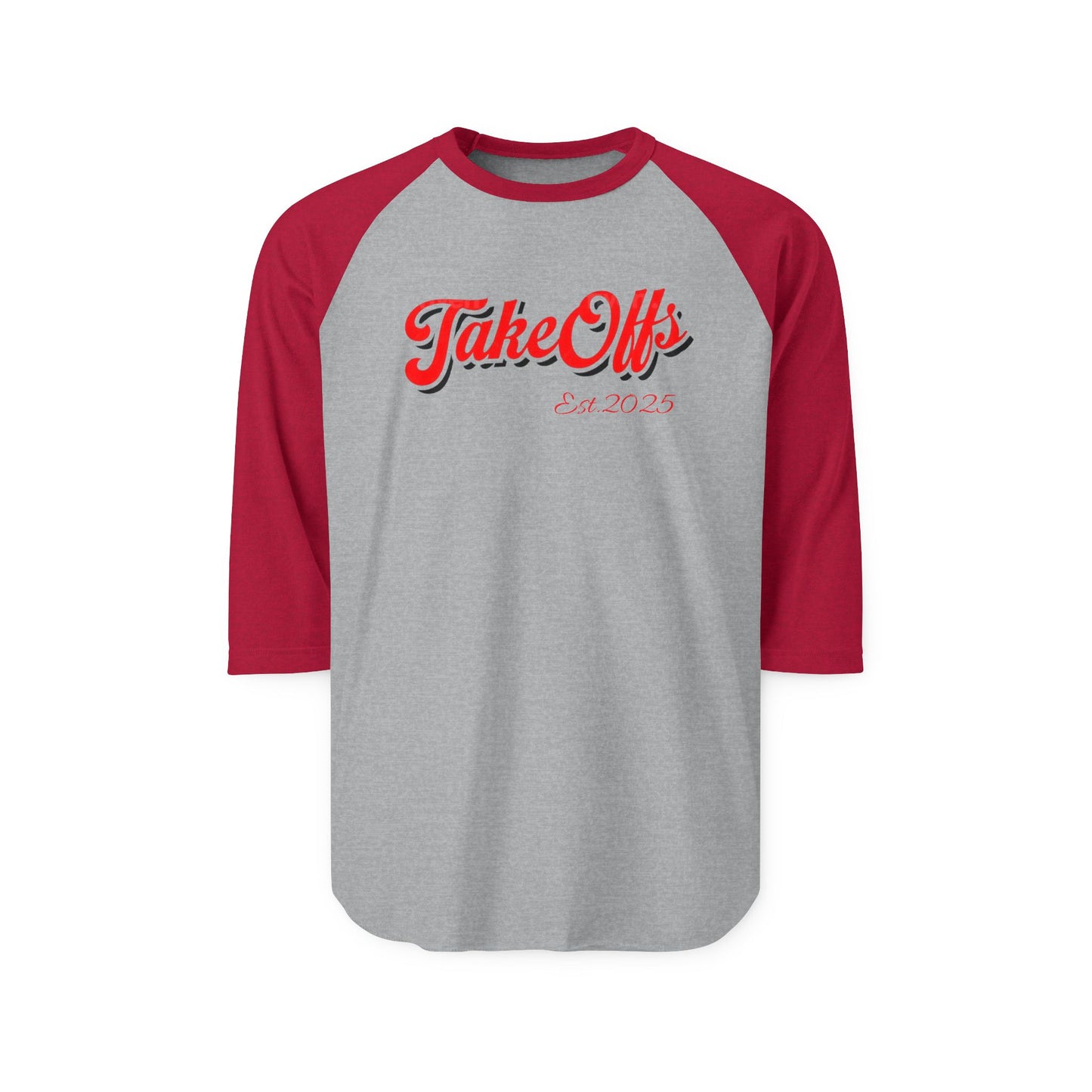 Raglan Shirt with 'Take Offs' Design | Casual Tee, Unisex Top, Perfect for Sports, Spring Events, Travel, Gift Idea
